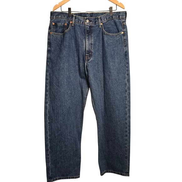 Levi Strauss Signature Other - Levi Strauss 550 Jeans W38‎ L30 Blue Denim Relaxed Fit Basic Essential
